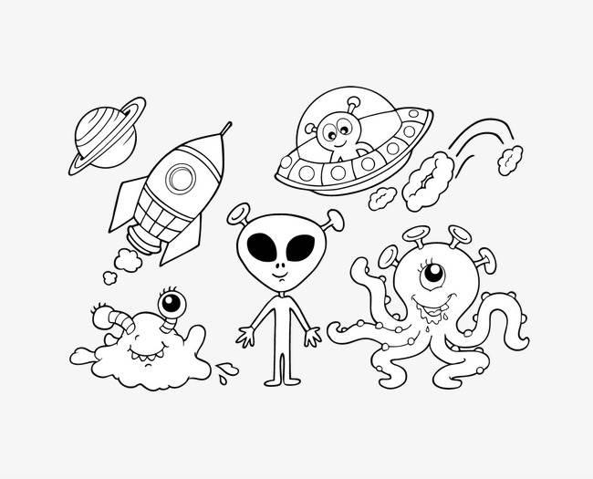 宇宙简笔画 宇宙简笔画图片