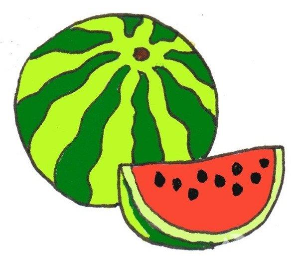 西瓜的简笔画怎么画 西瓜的简笔画画法