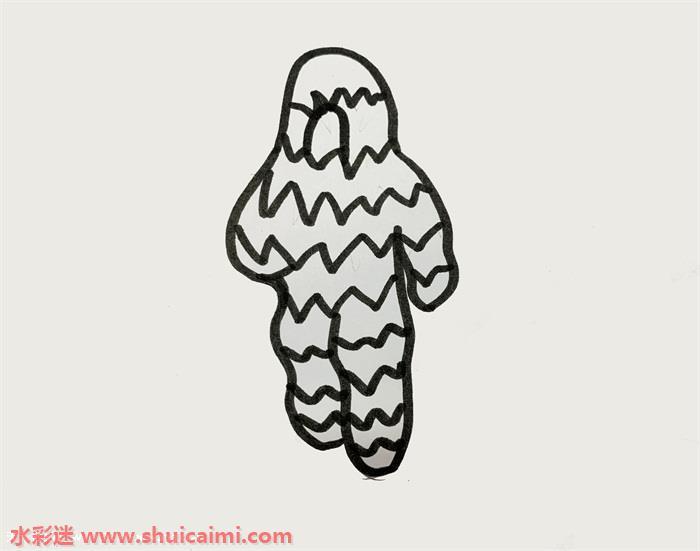 吉利服怎么画 吉利服简笔画图片大全带颜色