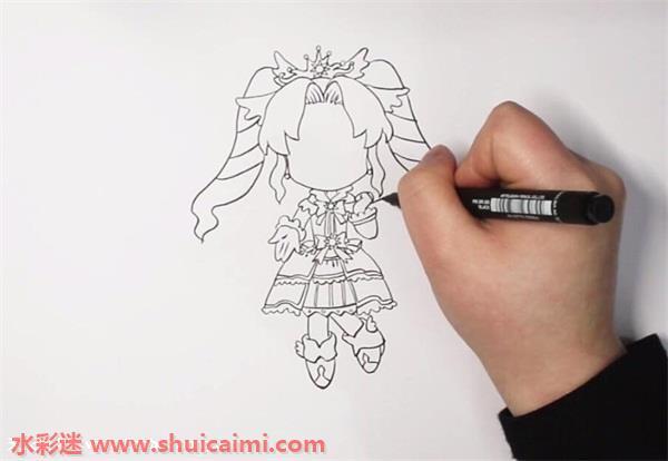 彩俐公主怎么画 彩俐公主简笔画漂亮彩色