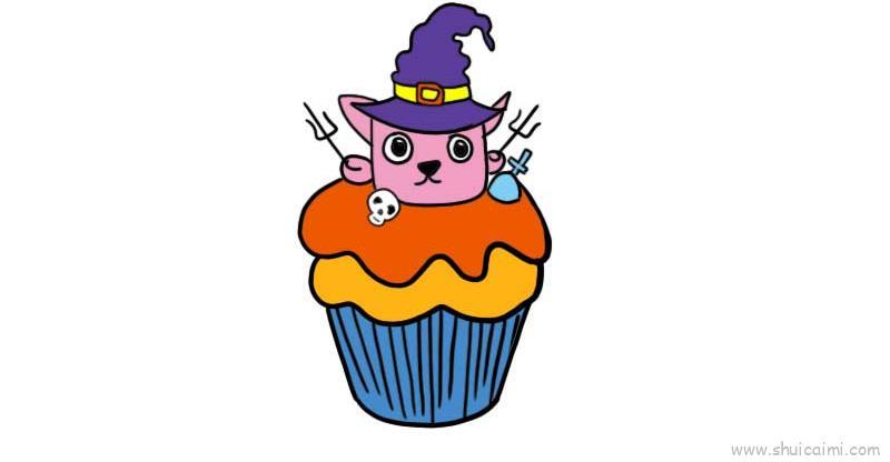 鬼怪蛋糕儿童画怎么画 鬼怪蛋糕简笔画顺序