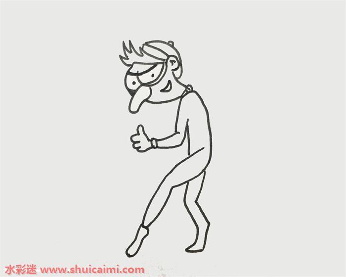 坏人怎么画 坏人简笔画图片彩色