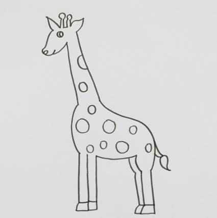 长颈鹿简笔画图片大全可爱 长颈鹿简笔画图片大全可爱带颜色