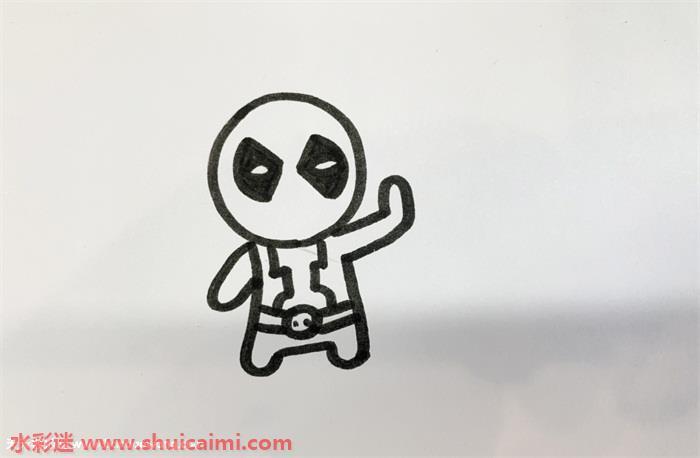 死侍怎么画 死侍简笔画步骤图