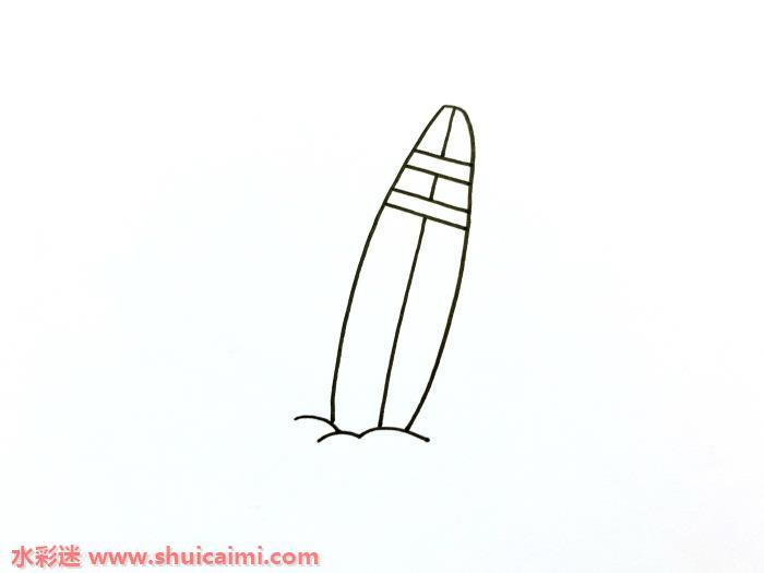 QQ红包海滩怎么画 海滩简笔画图片带颜色