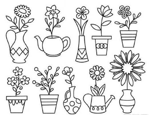 植物的简笔画 植物的简笔画花草树木