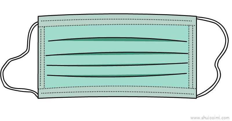 口罩彩色儿童画怎么画 口罩彩色简笔画画法