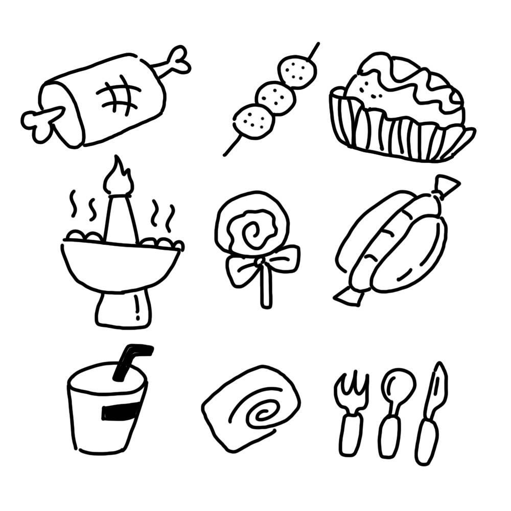 吃的简笔画图片大全 夏天吃的简笔画图片大全