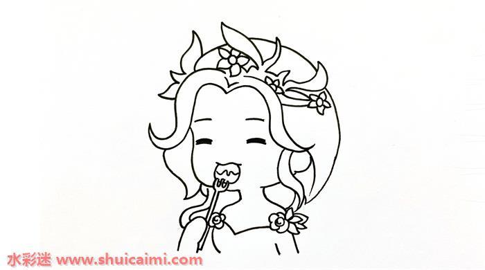 可爱第五人格红夫人简笔画怎么画步骤图片教程