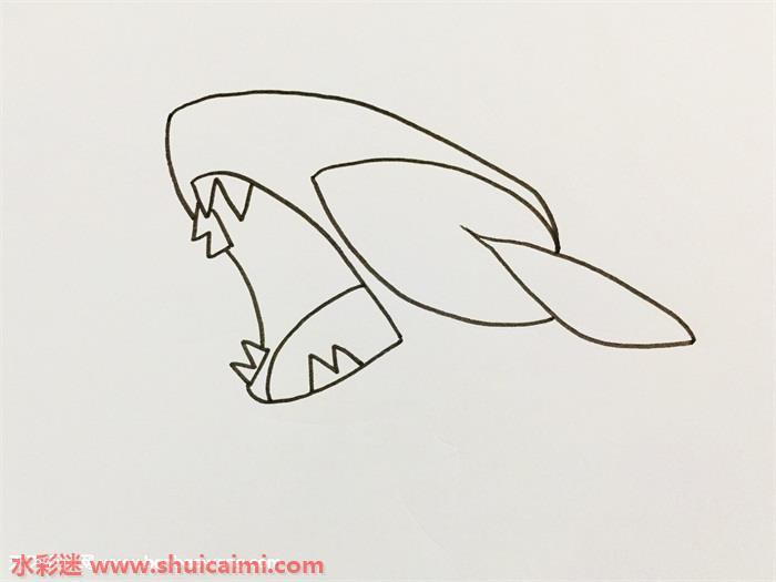 巨齿鲨怎么画 巨齿鲨简笔画简单又漂亮彩色
