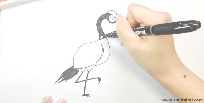 仙鹤儿童简笔画怎么画 仙鹤儿童画顺序