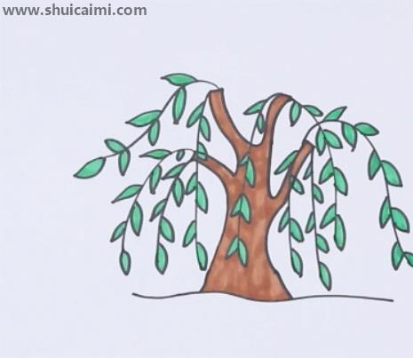 柳树简笔画怎么画 柳树简笔画图片