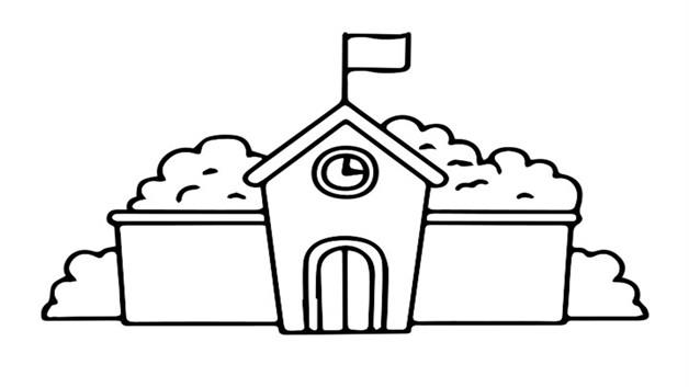 教学楼简笔画怎么画 教学楼简笔画步骤
