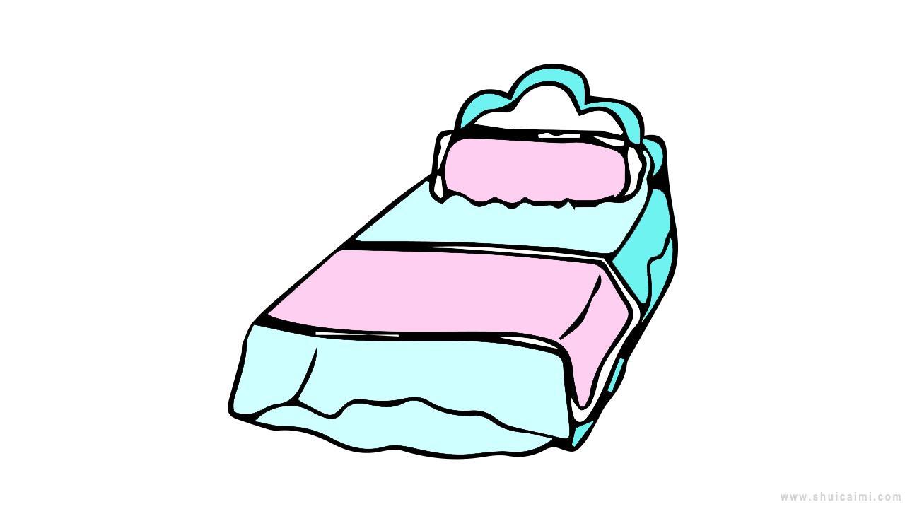 小床简笔画怎么画 小床简笔画图片大全