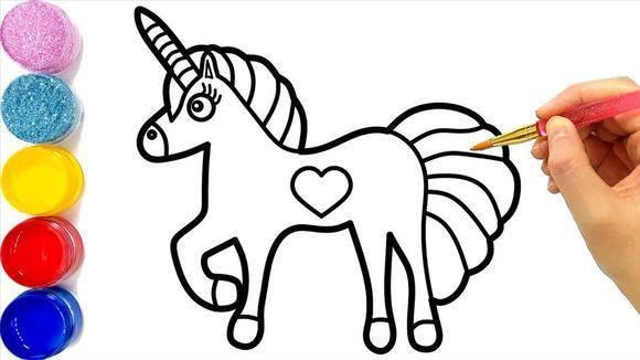 独角兽简笔画 独角兽简笔画可爱呆萌