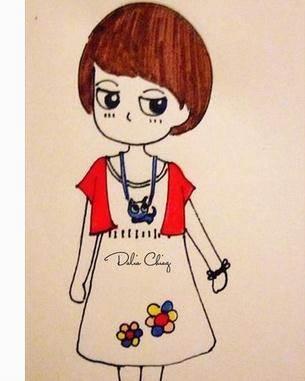 可爱简笔画手绘女孩 可爱简笔画手绘女孩丸子头