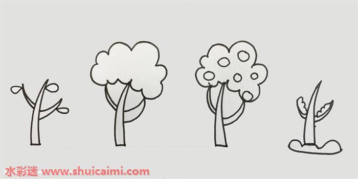 春夏秋冬怎么画 春夏秋冬简笔画步骤