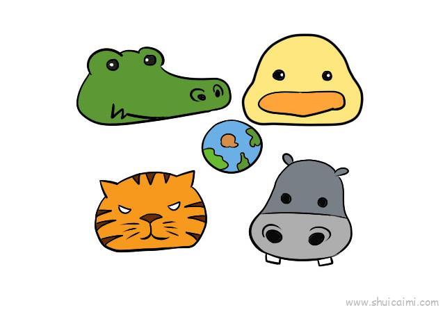 动物世界儿童画怎么画 动物世界简笔画简单又好看