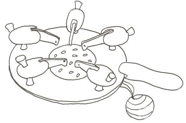 小鸡啄米的简笔画怎么画 小鸡啄米的简笔画画法