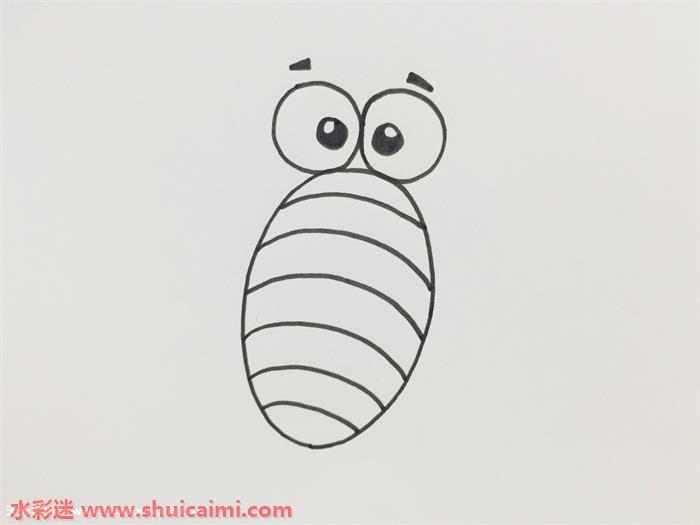 毛毛虫茧怎么画 毛毛虫茧简笔画步骤