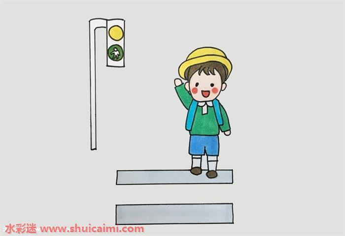 交通安全怎么画 交通安全简笔画简单又漂亮彩色