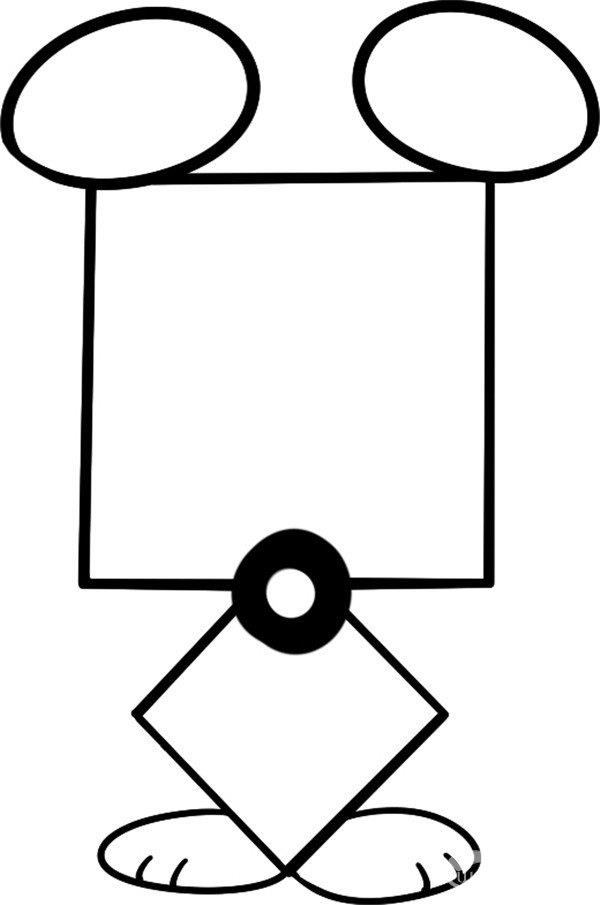 奸猾的臭鼬的简笔画怎么画 奸猾的臭鼬简笔画简单