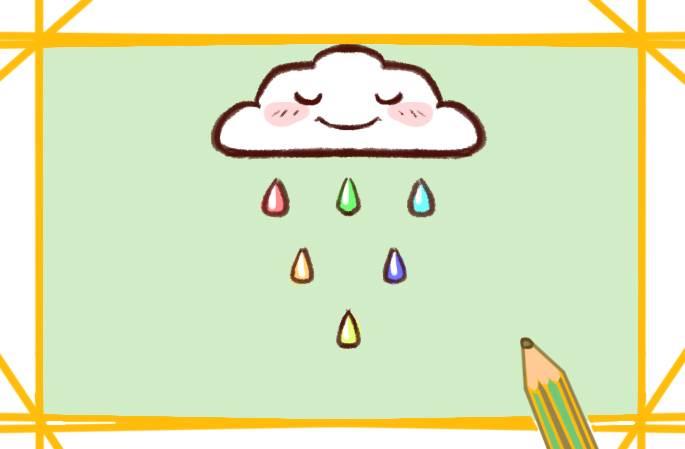下雨简笔画 下雨简笔画彩色图片