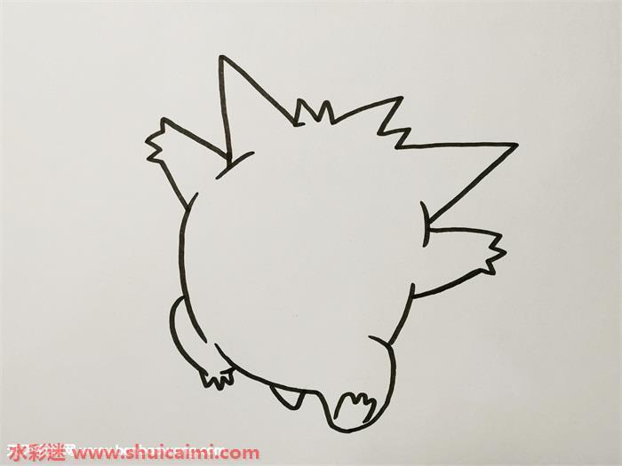 神奇宝贝耿鬼怎么画 神奇宝贝耿鬼简笔画图片