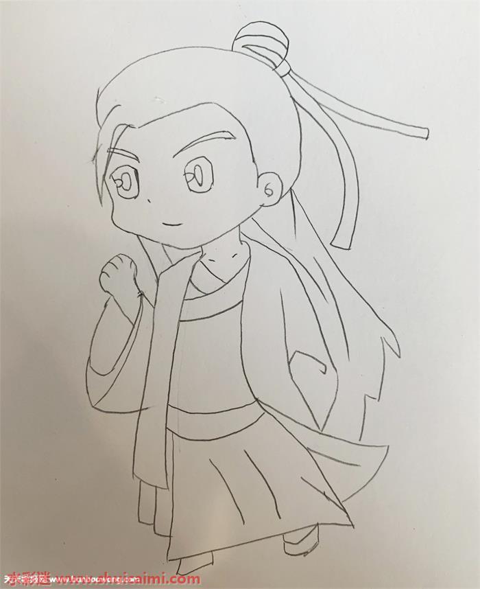 古风男生侧脸怎么画 男生侧脸简笔画步骤图