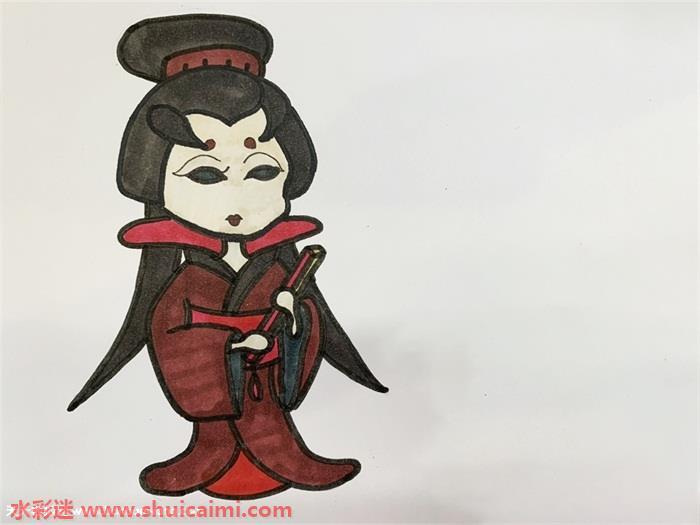 简单动漫人物红蝶简笔画详细教程