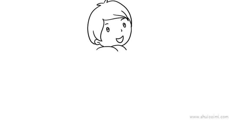 画小学生背书包儿童画怎么画 画小学生背书包简笔画画法