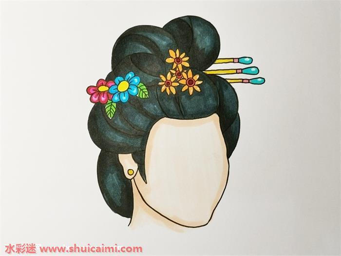 古风人物头发怎么画 古风人物头发简笔画画法