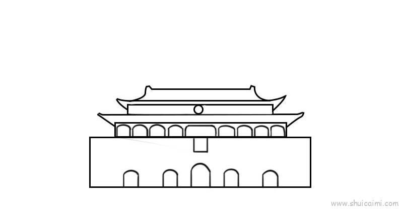 天安门儿童画怎么画 天安门简笔画图片