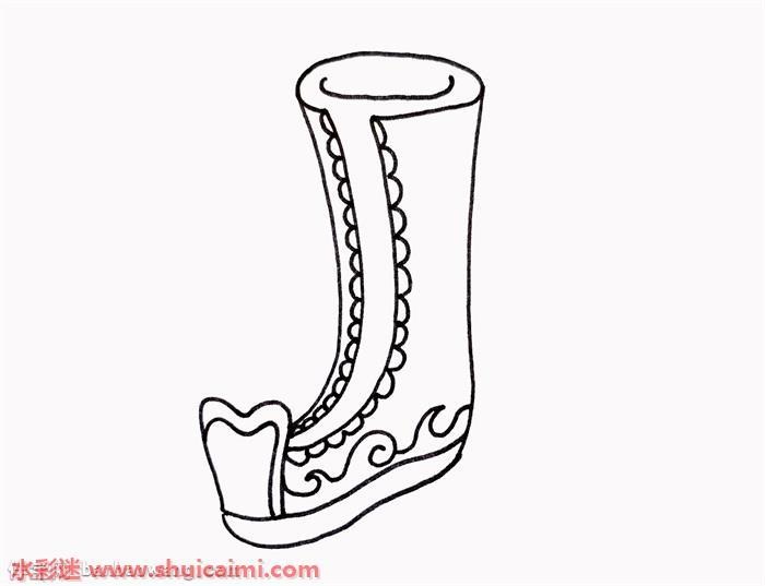 古代鞋子怎么画 古代鞋子简笔画图片彩色