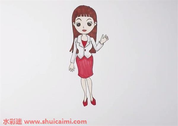 都市白领怎么画 都市白领简笔画简单好看带颜色