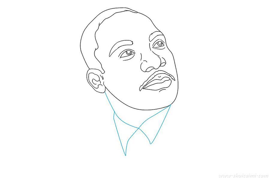 马丁路德金怎么画 马丁路德金简笔画简单又漂亮彩色