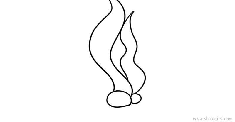 水草儿童画怎么画 水草简笔画图片