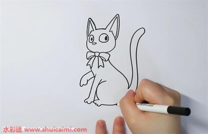 魔女宅急便黑猫怎么画 魔女宅急便黑猫简笔画简单