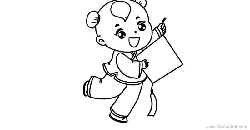 喜迎新春儿童画怎么画 喜迎新春简笔画步骤教学