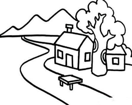 风景简笔画图片大全 风景简笔画图片大全带颜色