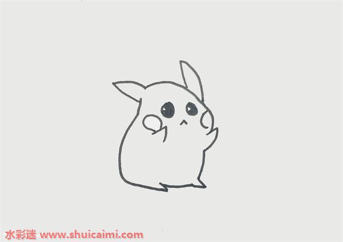 皮卡丘怎么画简单又可爱全身 卡通最萌皮卡丘简笔画彩色