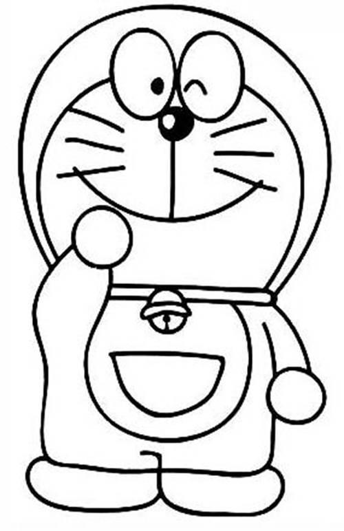 机器猫简笔画 机器猫简笔画图片大全涂色
