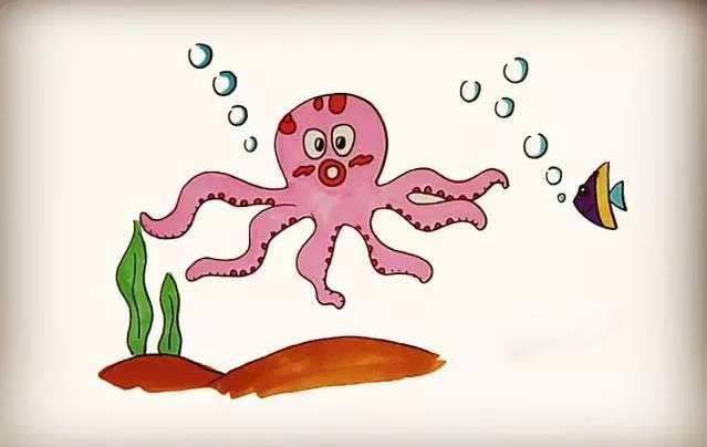 章鱼简笔画 章鱼简笔画画法可爱