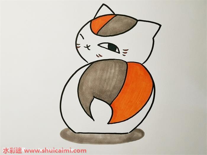 猫咪老师过程怎么画 猫咪老师过程简笔画彩色