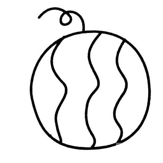 西瓜简笔画 西瓜简笔画彩色