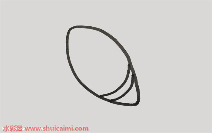 橄榄球怎么画 橄榄球简笔画图片带颜色