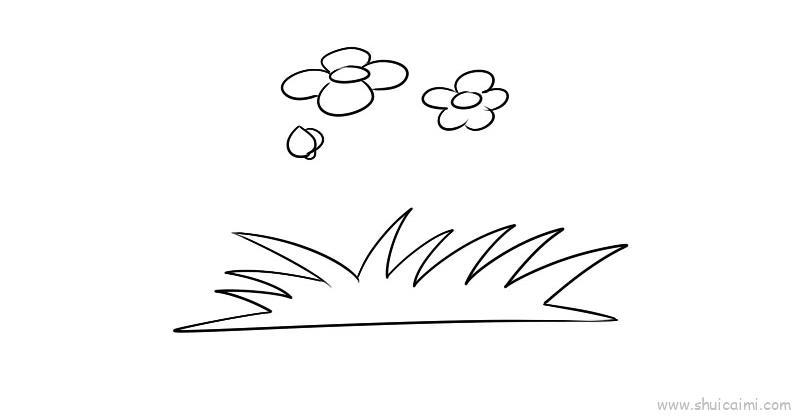 花草儿童画怎么画 花草简笔画步骤