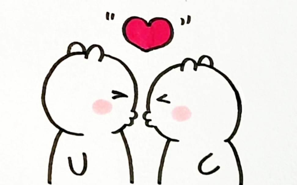 情侣简笔画图片大全可爱 情侣简笔画图片大全可爱简单