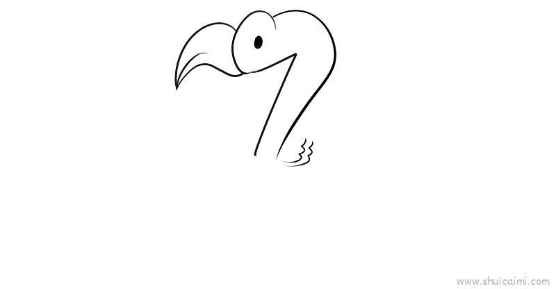 用数字画动物之大鹅儿童画怎么画 用数字画动物之大鹅简笔画图片