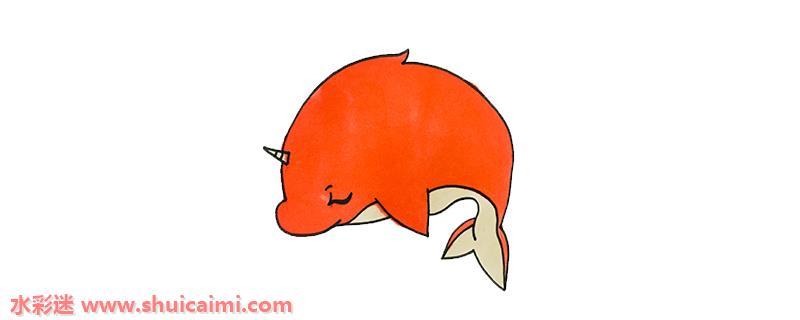 大鱼海棠的红色鲲简笔画步骤教程